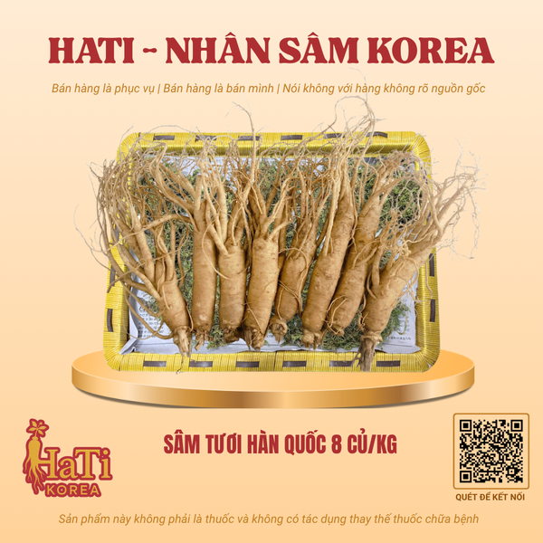 Sâm Tươi Hàn Quốc 8 Củ/Kg