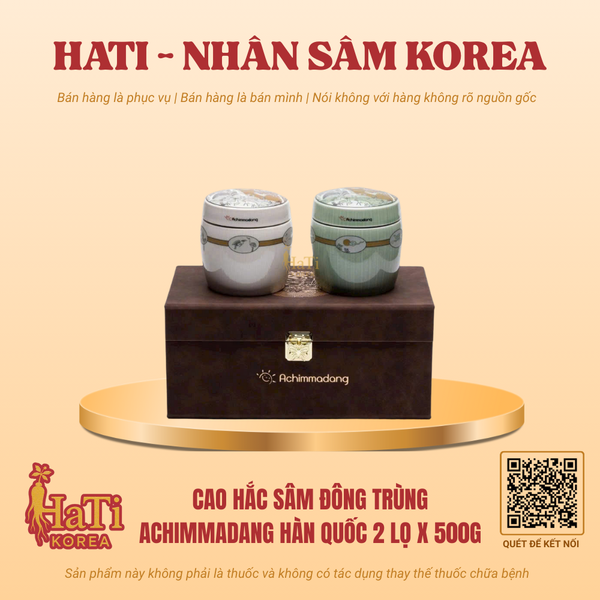 Cao Hắc Sâm Đông Trùng Achimmadang Hàn Quốc 2 Lọ x 500g