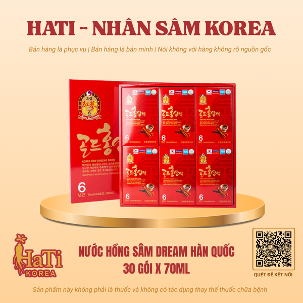 Nước Hồng Sâm Dream Hàn Quốc 30 Gói x 70ml