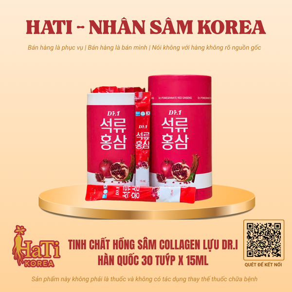 Tinh Chất Hồng Sâm Collagen Lựu Dr.I 30 Tuýp x 15ml