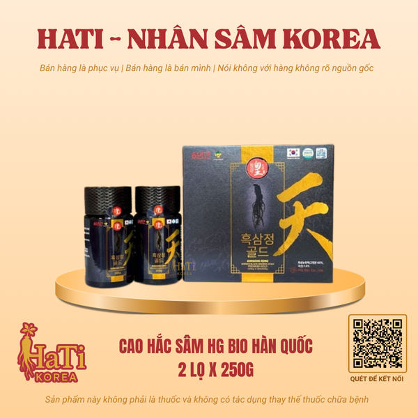 Cao Hắc Sâm HG Bio Hàn Quốc 2 Lọ x 250g