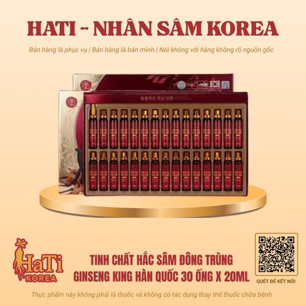 Tinh Chất Hắc Sâm Đông Trùng Ginseng King Hàn Quốc 30 Ống x 20ml ảnh nhỏ 2