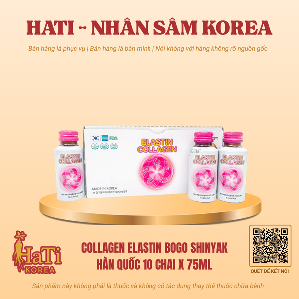 Collagen Elastin Bogo Shinyak Hàn Quốc 10 Chai x 75ml