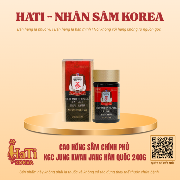 Cao Hồng Sâm Chính Phủ KGC Jung Kwan Jang Hàn Quốc 240g