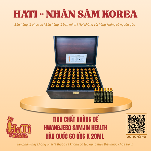 Tinh Chất Hoàng Đế HwangJeBo Samjin Health Hàn Quốc 60 Ống x 20ml
