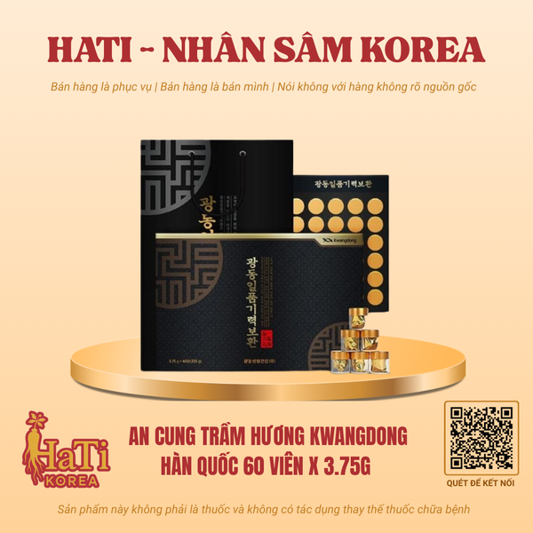 An Cung Trầm Hương Kwangdong Hàn Quốc 60 Viên x 3.75g