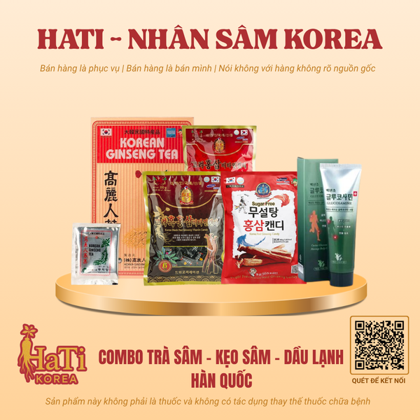 Combo Trà sâm - 3 Kẹo sâm - Dầu lạnh